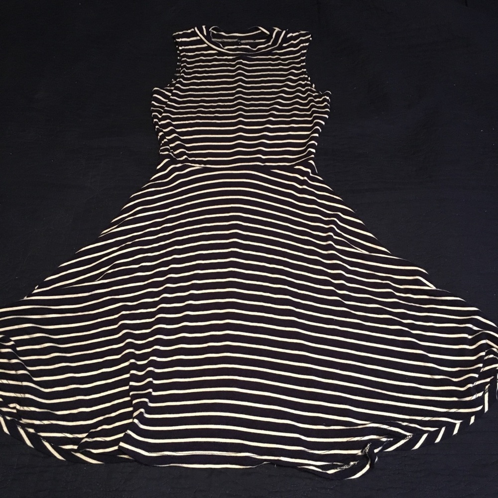 Sleeveless Striped Skater Dress